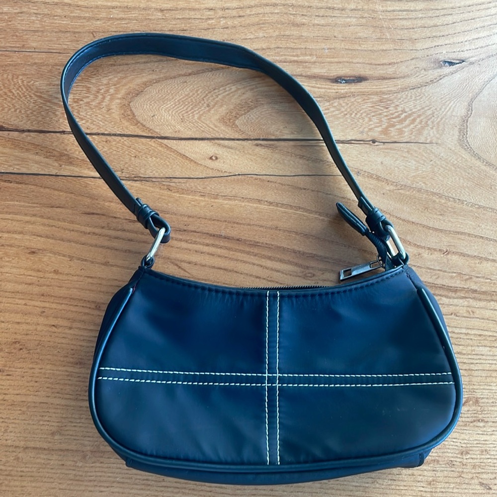 Y2K Black Purse with Cute Stitching